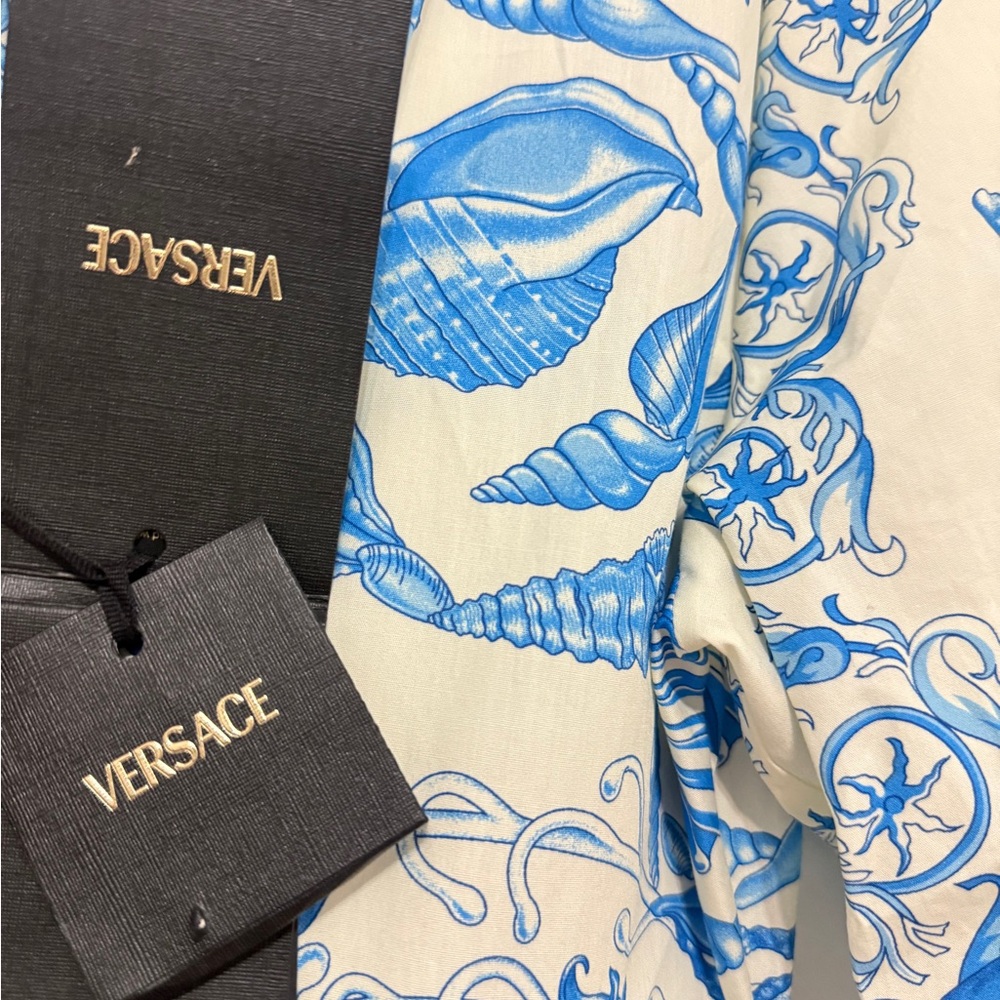 Underwater Barocco Flared MINI SHIRT VERSACE DRESS - BRAND NEW - Picture 7 of 8